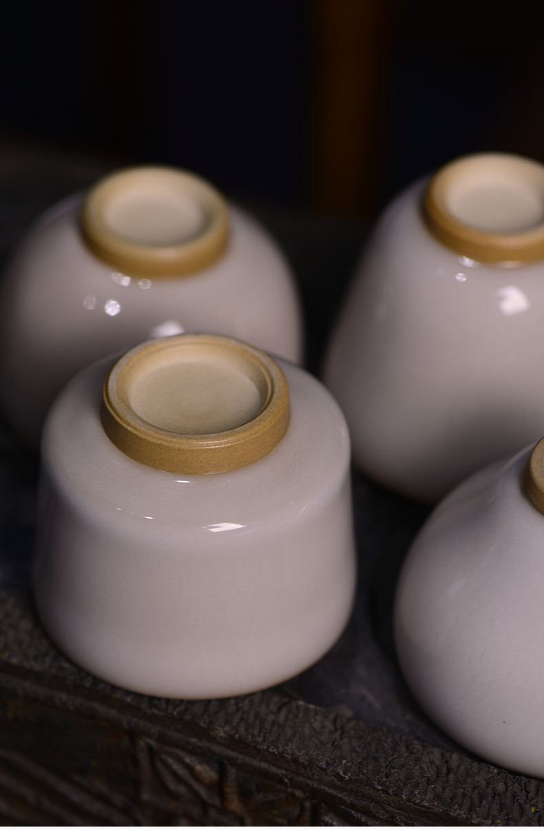 Cloud operation manual imitation song dynasty style typeface jingdezhen up master cup exposure cup single CPU kung fu tea tea cup your up CPU