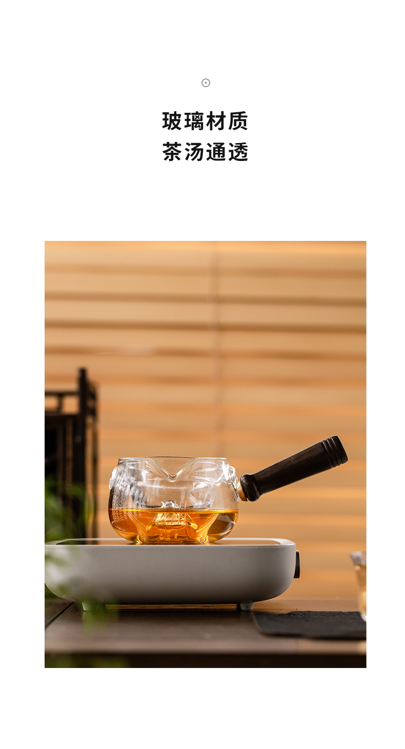 The Japanese side of heat - resistant glass teapot single pot of rotating filter tank electric TaoLu cook kung fu teapot The teapot
