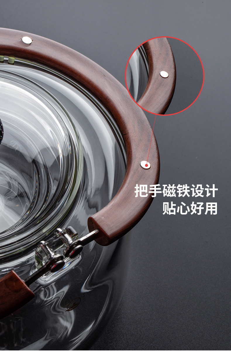 Cloud (high - temperature cooking with thick glass teapot high - capacity'm cooking household cooking kettle the tea, the electric kettle TaoLu