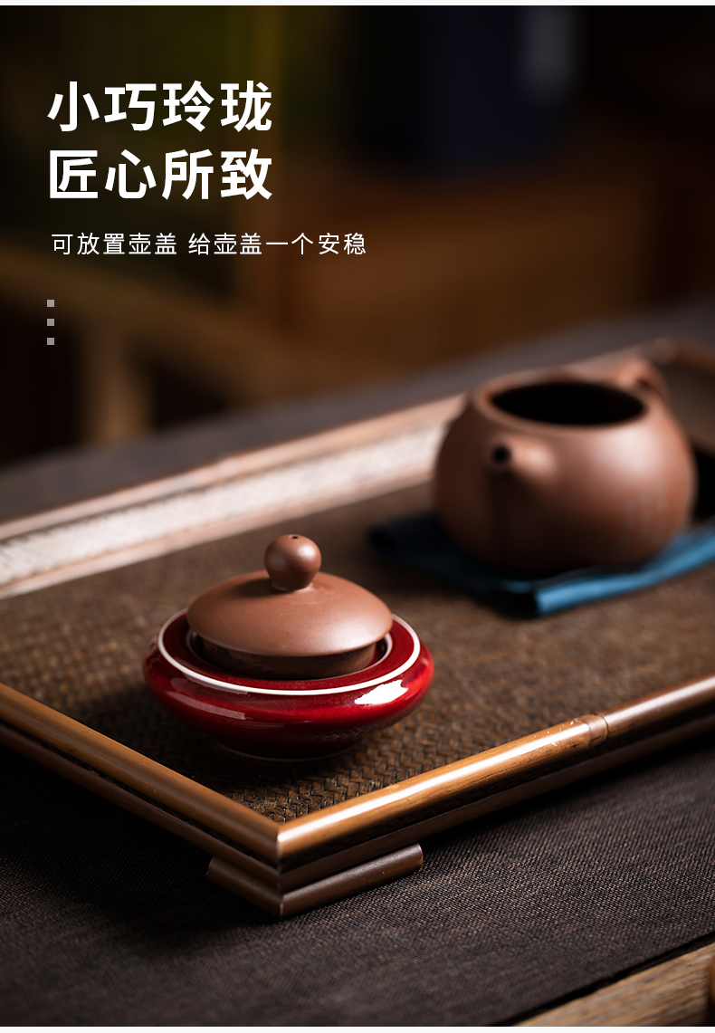 Cloud art of jingdezhen ruby red ceramic cap buy maintain kung fu tea set zero bracket furnishing articles tea tea set