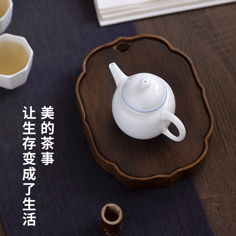 Cloud art of jingdezhen porcelain pure manual mini small kung fu tea set small household teapot the teapot