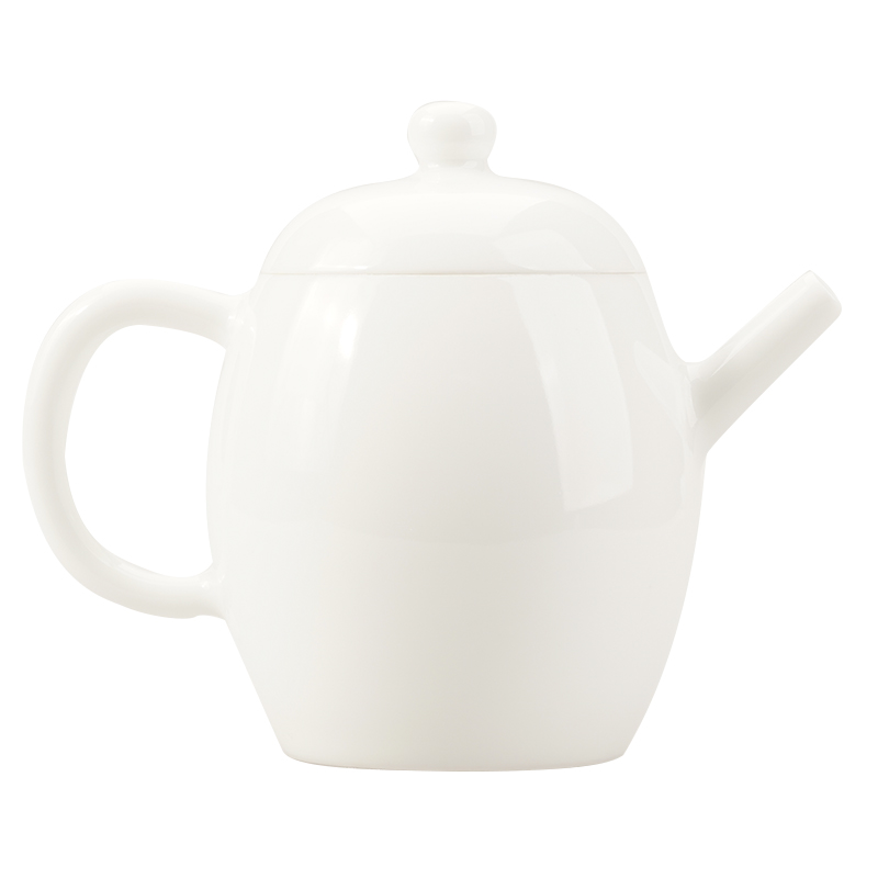 Tea set household of Chinese style pure manual white porcelain ceramic flower pot Tea ware kunfu Tea ware Tea cups