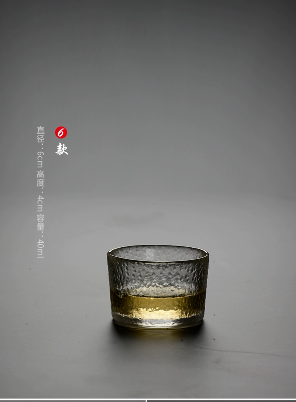 Yunshu Glass Tea Cup Master Cup Cup cá nhân Kính chịu nhiệt Kung Fu Bộ tách trà Cup Cup đơn - Trà sứ