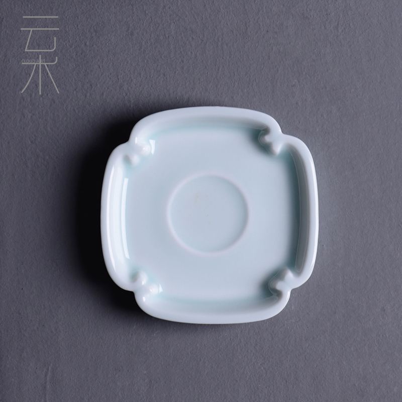 Cloud art of jingdezhen manual shadow the qing ceramics the original cup saucer kung fu tea tea cup mat