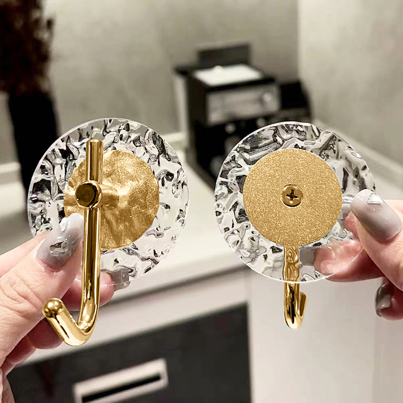 Light Luxury Adhesive Hooks, No Drilling Required, Strong Load-Bearing, Bathroom Towel Hooks, Traceless Wall-Mounted Hooks