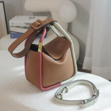 Кожаная сумка на одно плечо, сумка через плечо для приставной кровати, воловья кожа, премиум класс, из натуральной кожи