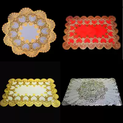 New European-style PVC placemat hot stamping square oval anti-hot stamping pad Bowl pad Coffee table pad Pallet pad Coaster