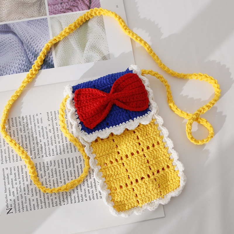 Hand knitting Princess Series Slipper Mother Bag Handmade Butterfly Knitting Bag