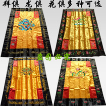 Buddhist supplies Buddhism embroidery high-grade yellow worship flowers dragons flowers and dragons thousands of Buddha clothing supplies