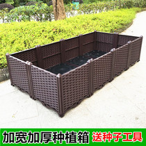 Large deepened vegetable planting box Family roof balcony planting basin Large flower pot planting tank equipment