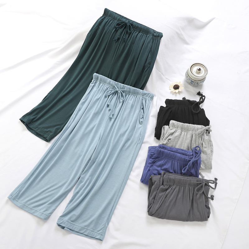 Lady Summer sleeping pants Modale Seven Pants Casual Sports Large Size Air Conditioning Pants Slim loose shorts Home pants
