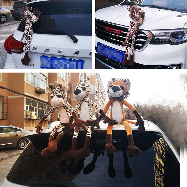 Car exterior decoration car roof decoration personality creative three-dimensional doll lion tiger decoration high return rate car decoration