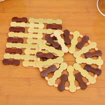 16cm round bamboo hollow coaster placemats hot sale bamboo mat bowl mat