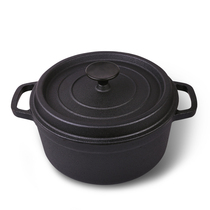 Cast iron stew pot thickened iron pot soup non-coated handmade cooker induction cooker universal binaural stew pot non-stick pan