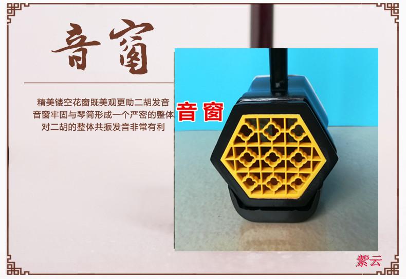 Nhạc cụ dân tộc gỗ lục giác rắn Tô Châu erhu nhạc cụ trẻ em người lớn phổ cập người mới bắt đầu giới thiệu 蟒皮 胡琴 送 - Nhạc cụ dân tộc saotrucmaomeo