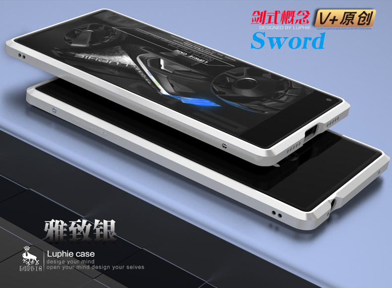 Luphie Blade Sword Slim Light Aluminum Bumper Metal Shell Case for Xiaomi Mi MIX