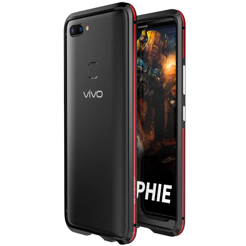 Luphie Bicolor Blade Sword Slim Light Aluminum Bumper Metal Shell Case for vivo X20 & vivo X20 Plus