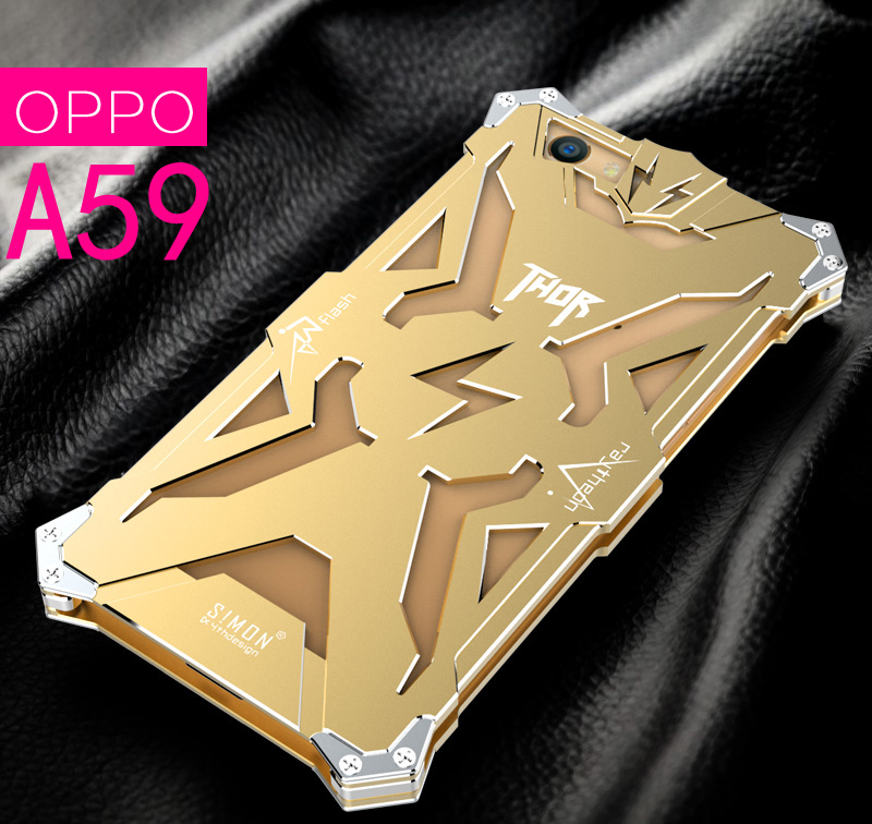 SIMON THOR Aviation Aluminum Alloy Shockproof Armor Metal Case Cover for OPPO OPPO A59s | OPPO A59