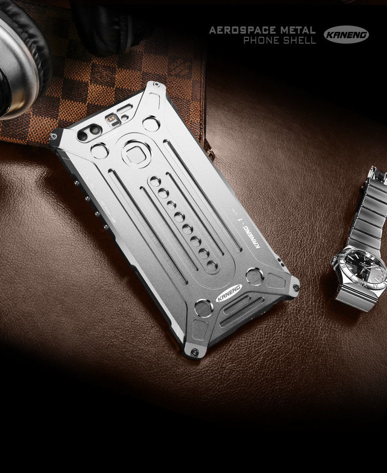KANENG Powerful Aluminum Shell Shockproof Aerospace Metal Case Cover for Huawei Honor V8