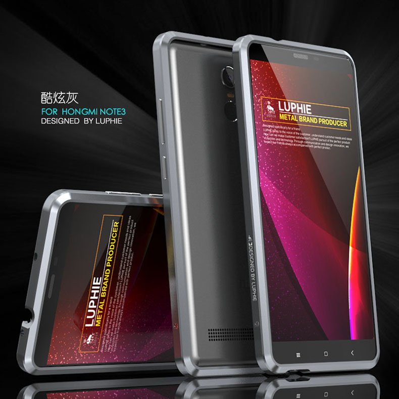 Luphie Blade Sword Slim Light Aluminum Bumper Metal Shell Case for Xiaomi Redmi Note 3