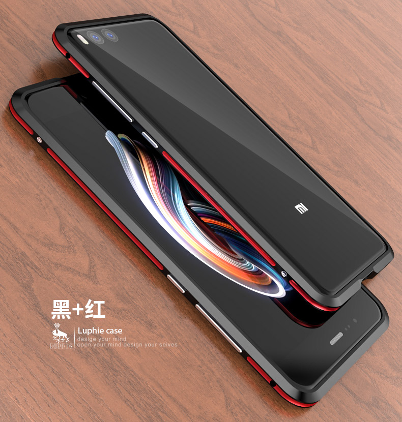 Luphie Bicolor Blade Sword Slim Light Aluminum Bumper Metal Shell Case for Xiaomi Mi Note 3