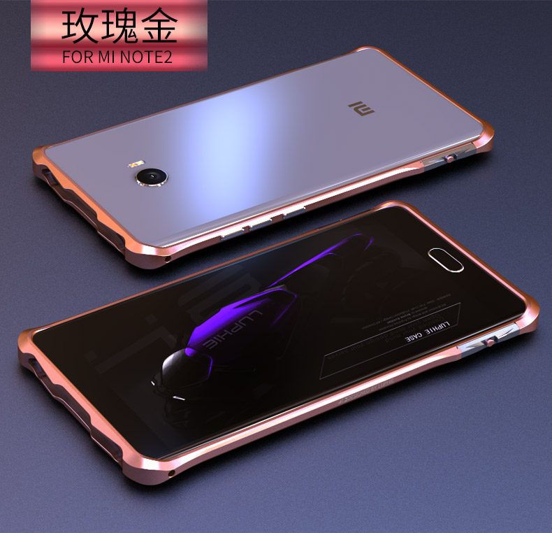 Luphie Halberd Rotary Snap Slim Light Aluminum Bumper Metal Shell Case for Xiaomi Mi Note 2