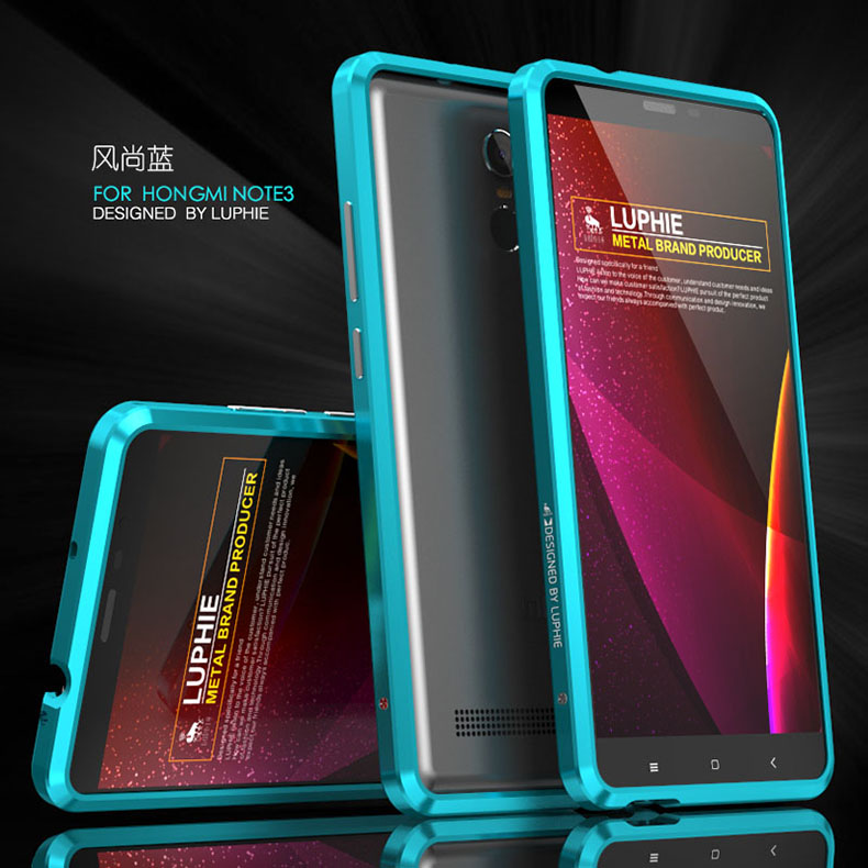 Luphie Blade Sword Slim Light Aluminum Bumper Metal Shell Case for Xiaomi Redmi Note 3