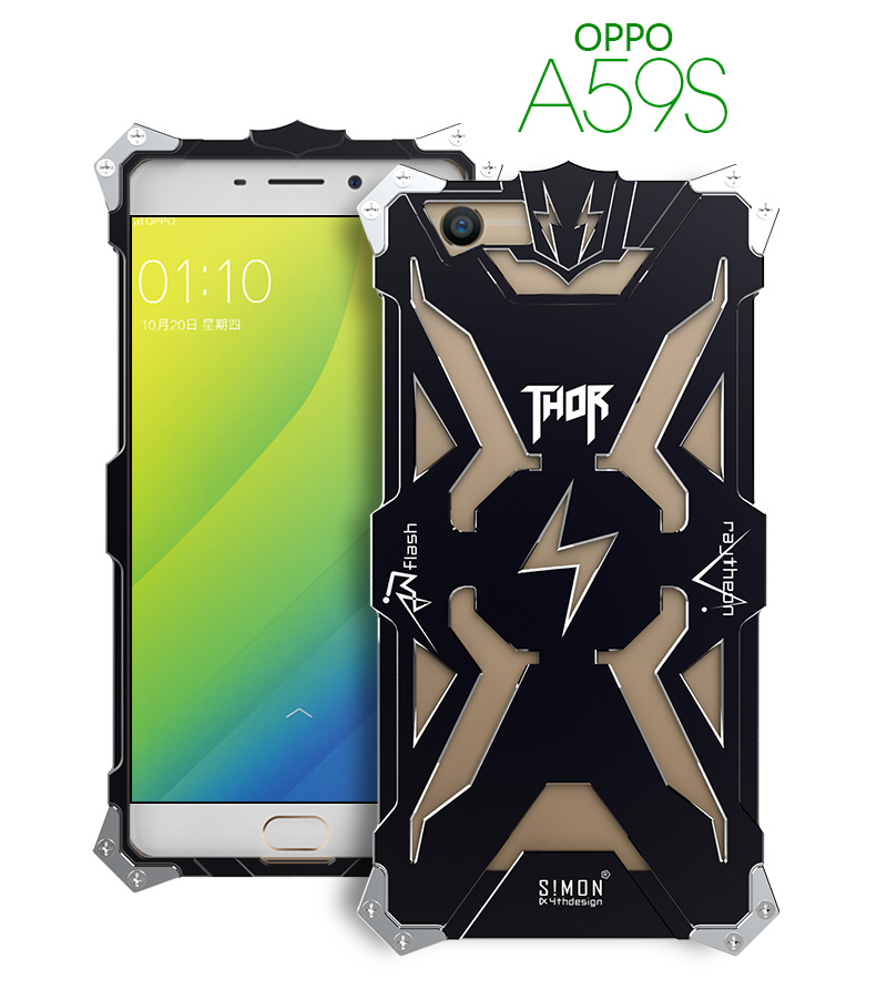 SIMON THOR Aviation Aluminum Alloy Shockproof Armor Metal Case Cover for OPPO OPPO A59s | OPPO A59
