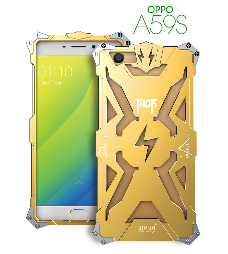 SIMON THOR Aviation Aluminum Alloy Shockproof Armor Metal Case Cover for OPPO OPPO A59s | OPPO A59