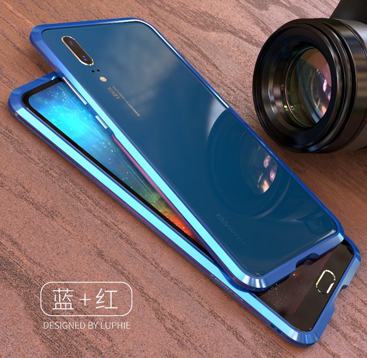 Luphie Bicolor Blade Sword Slim Light Aluminum Bumper Metal Shell Case for Huawei P20 & Huawei P20 Pro