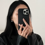 Doudoustore Mirror контур металлическая текстура Небольшая версия тех же серьгов одинаковых серьгов дикие круглые серьги