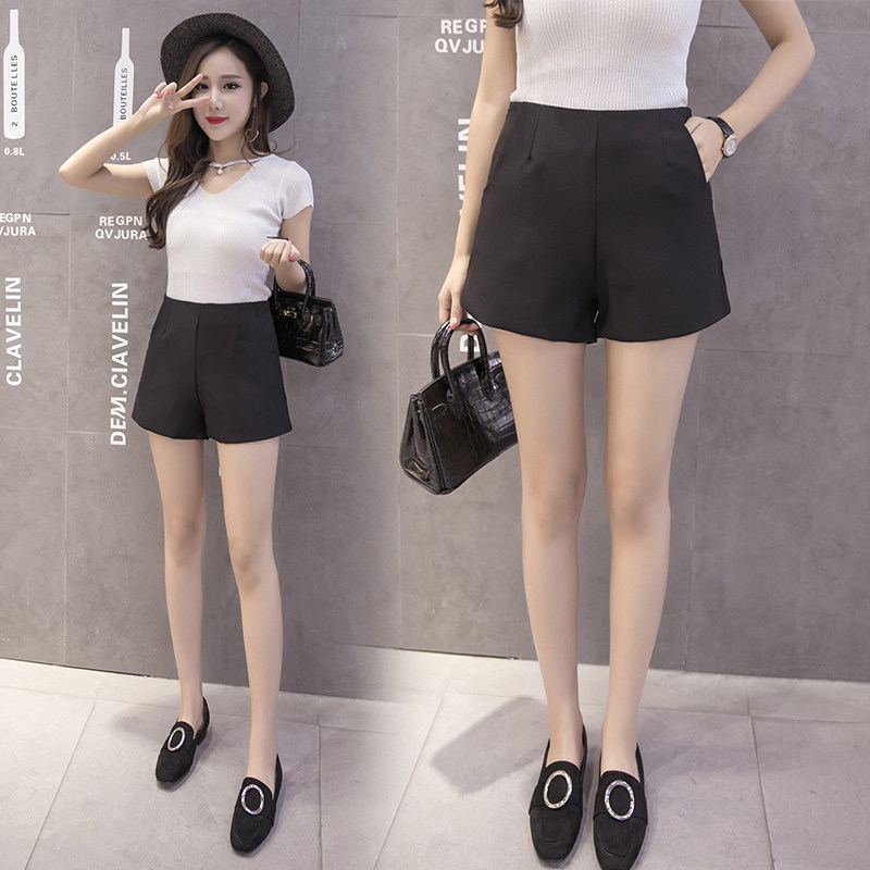 拼多多短裤女夏阔腿雪纺大码显瘦靴裤休闲热裤高腰西装00后短裙裤