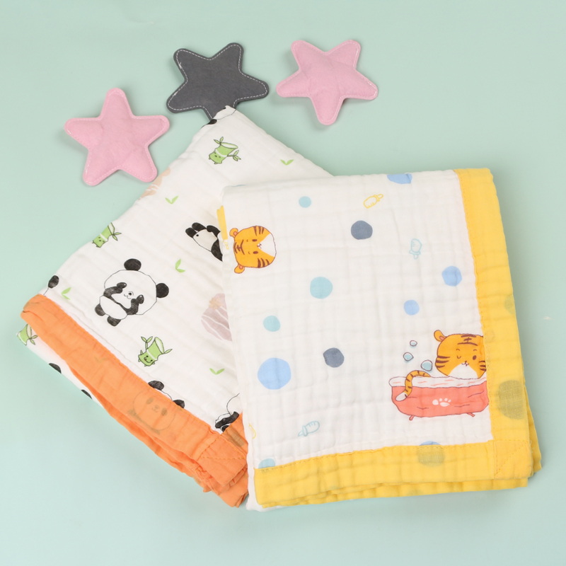 Six layers of seersucker gauze blanket baby cotton gauze wrapped baby 6 layers of gauze bath towel medical seersucker