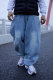 StreetBreakerz classic oldschool hip hop plus size Hiphop straight blue jeans ສໍາລັບຜູ້ຊາຍ