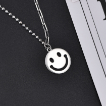 Joker smile face necklace ins Tide brand hip hop personality couple sweater choker Valentines Day gift to girlfriend