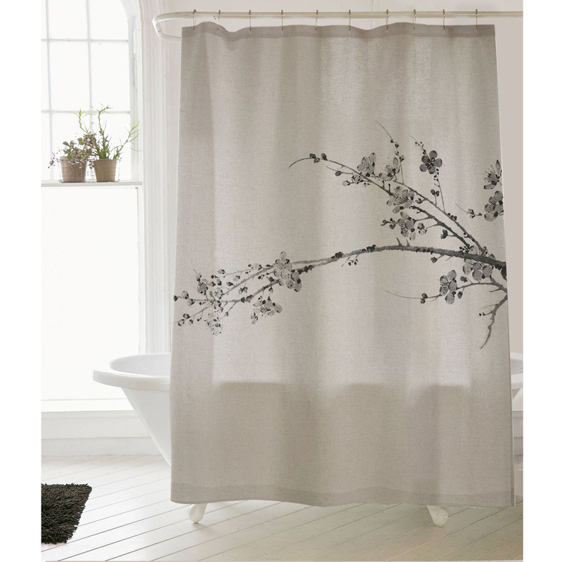 New Chinese-Style Japanese Retro Thickened Linen Waterproof Polyester High-End Shower Curtain Door Curtain Partition Curtain Ink Painting of Plum, Bamboo, and Orchid New Chinese-Style Japanese Retro Thickened Linen Waterproof Polyester High-End Shower Curtain Door Curtain Partition Curtain Ink Painting of Plum, Bamboo, and Orchid