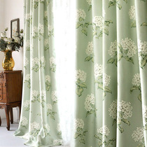 American country pastoral vintage curtain thickened blackout bedroom living room window finished custom