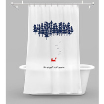 Nordic minimalist cartoon modern partition curtain bathroom kitchen curtain curtain thickened mildew polyester shower curtain Fox