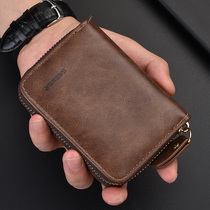 Exquisite high-end card bag women's retro new multi-card anti-degaussing ultra-thin large capacity small card bag women