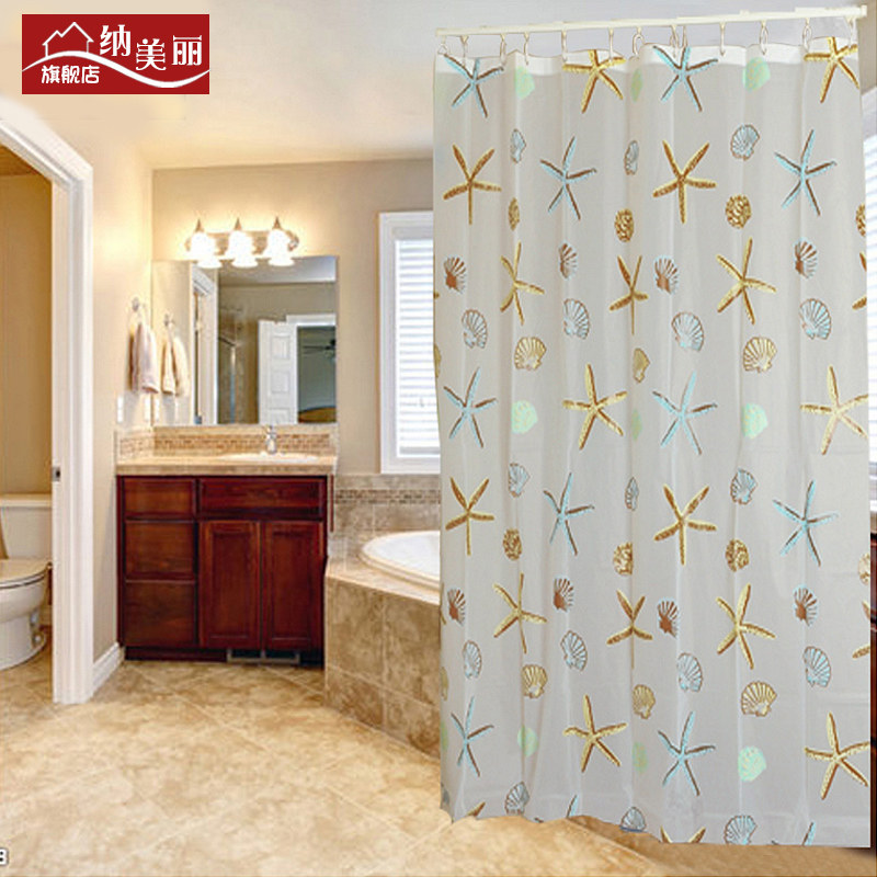Namelai Eco-Friendly Waterproof Thickened Mildew-Resistant Shower Partition Curtain No-Drill Bathroom Shower Curtain Set