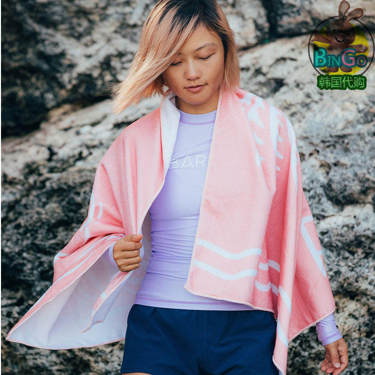 20 new Korean alphabet striped swimming sports fitness bath towel absorbent towel children men and women