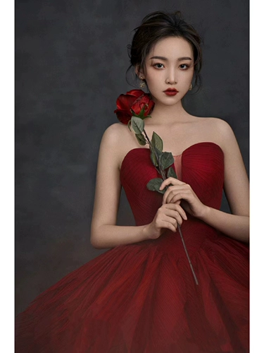 Красный реквизит для фотографии, топ без лямок для влюбленных, юбка-пачка