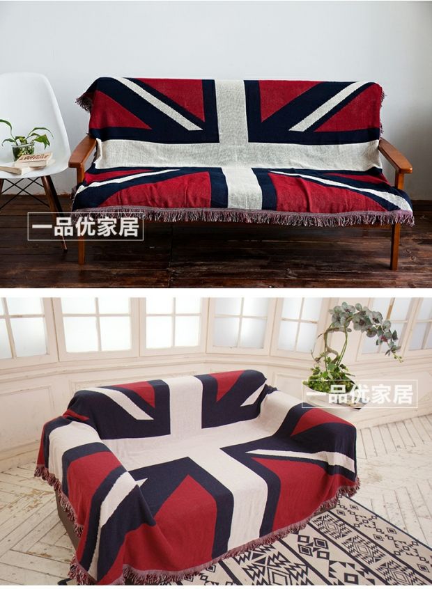 Cờ hai mặt Anh phòng khách bàn cà phê thảm Địa Trung Hải - Thảm giá thảm lót sàn