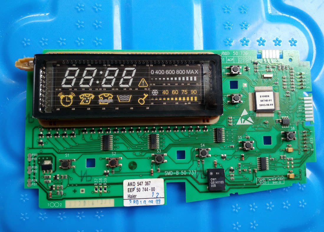 Haier drum washing machine display panel AKO 547 367 SMD-B 50 737