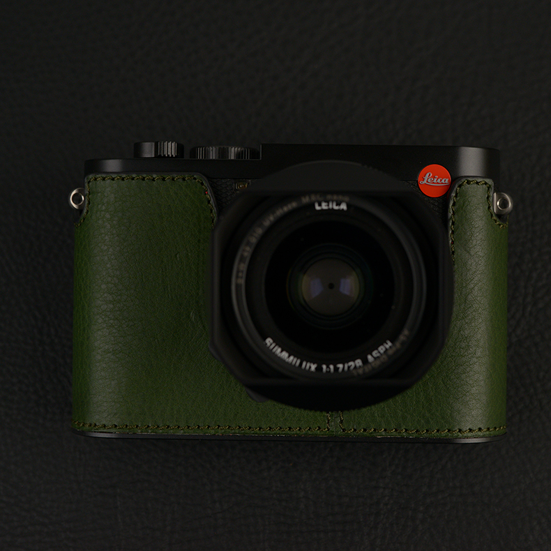 Italian Cowhide Leica Q2 Leather Case Leather Protector Camera Bag Portable Half Set Base Accessories
