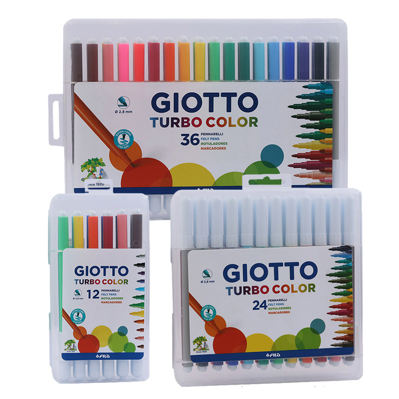 Italy GIOTTTO36 color watercolor pen color pen 24 color painting young pencil color pen refill brush washable