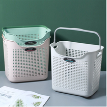  Large plastic dirty clothes basket Bathroom laundry basket Living room toy clothes storage basket Dirty clothes storage basket