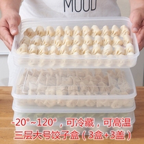 New dumpling box refrigerator fresh storage box with lid microwave thawing ravioli box non-stick dumpling tray