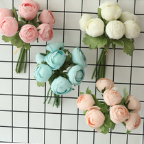 Fake Flower Han Style Candy Color Round Land Lotus Emulation Bouquet Living-room Decoration Pendulum Room Table Tea Table Flower Arrangement Furnishing