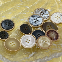 Flat button metal Joker round mens and womens suit jacket shirt dress decoration double row buttons